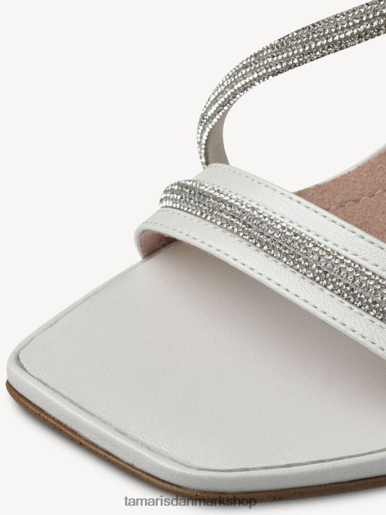 Tamaris Kvinder sandal med hæl - hvid/hvid perle XVXV8T658 sko
