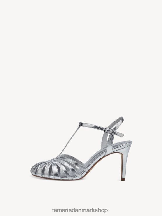 Tamaris Kvinder sandal med hæl - metallic/sølv XVXV8T840 sko