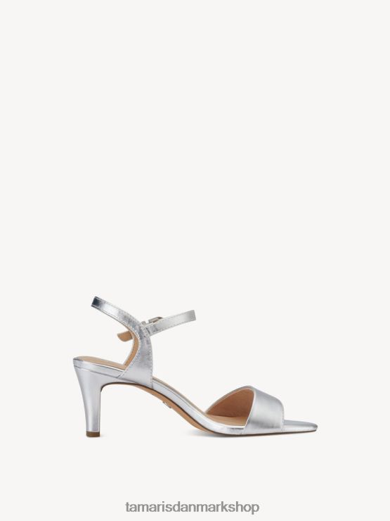 Tamaris Kvinder sandal med hæl - metallic/sølv XVXV8T946 sko