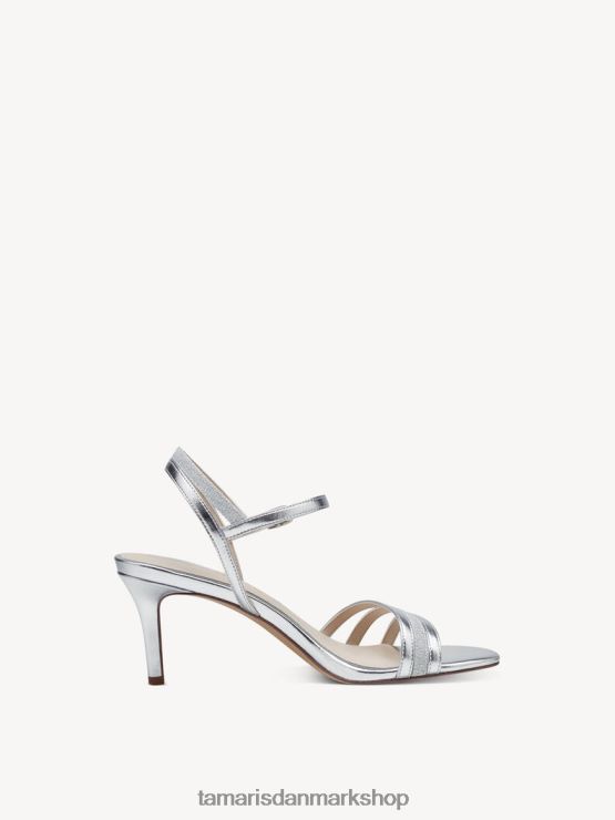 Tamaris Kvinder sandal med hæl - metallic/sølv kam XVXV8T410 sko