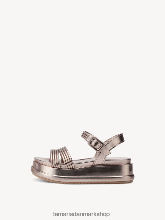 Tamaris Kvinder sandal med hæl - metallisk/lys guld XVXV8T114 sko