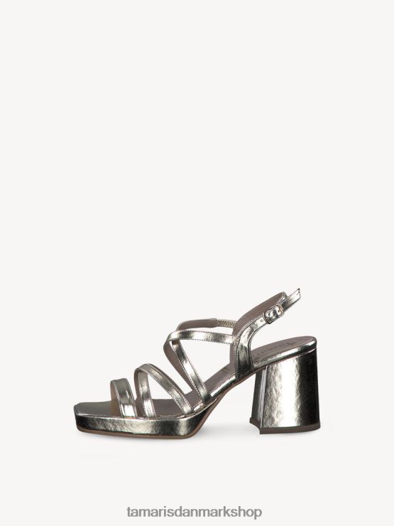 Tamaris Kvinder sandal med hæl - metallisk/lys guld XVXV8T45 sko