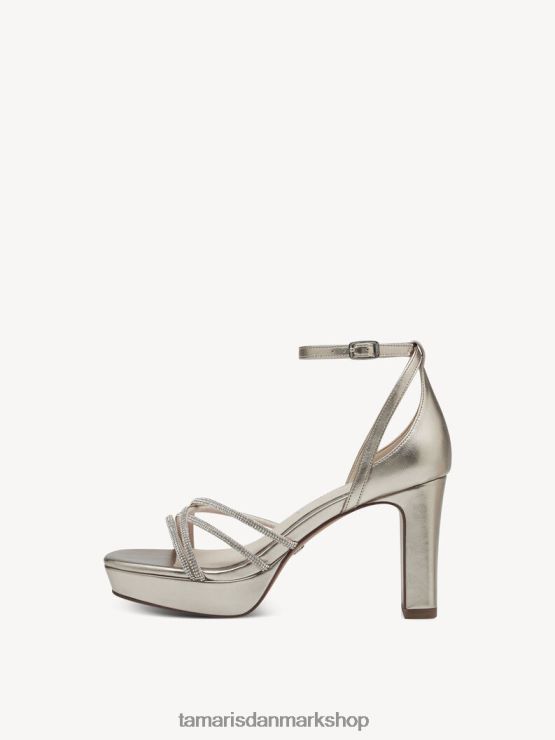 Tamaris Kvinder sandal med hæl - metallisk/lys guld XVXV8T677 sko