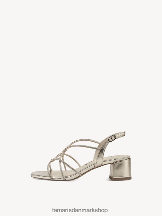 Tamaris Kvinder sandal med hæl - metallisk/lys guld XVXV8T916 sko