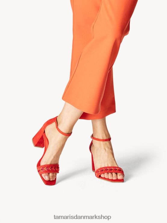 Tamaris Kvinder sandal med hæl - orange/brand XVXV8T135 sko