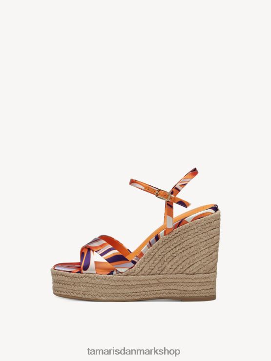 Tamaris Kvinder sandal med hæl - orange/orange kam XVXV8T520 sko