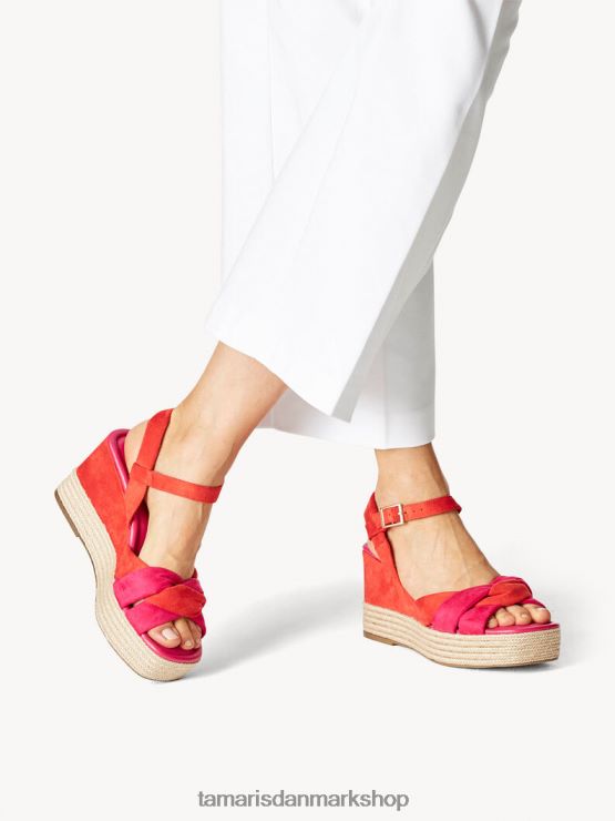 Tamaris Kvinder sandal med hæl - pink/fuxia XVXV8T1091 sko