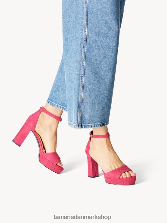 Tamaris Kvinder sandal med hæl - pink/fuxia XVXV8T1401 sko