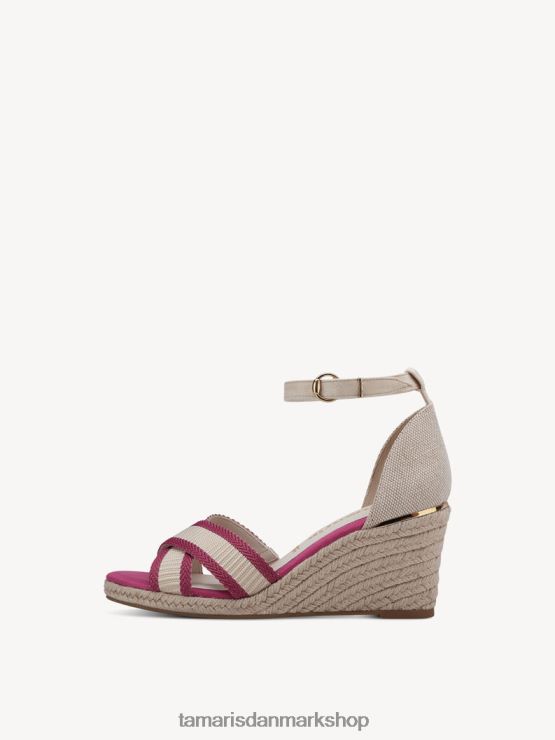 Tamaris Kvinder sandal med hæl - pink/hindbær XVXV8T1262 sko