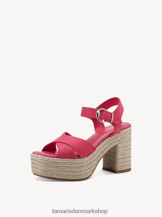 Tamaris Kvinder sandal med hæl - pink/hindbær XVXV8T278 sko