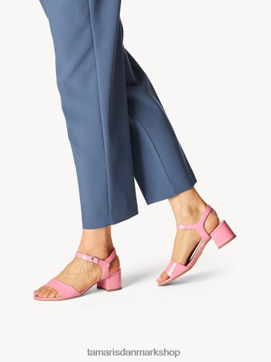 Tamaris Kvinder sandal med hæl - rose/candy patent XVXV8T1023 sko