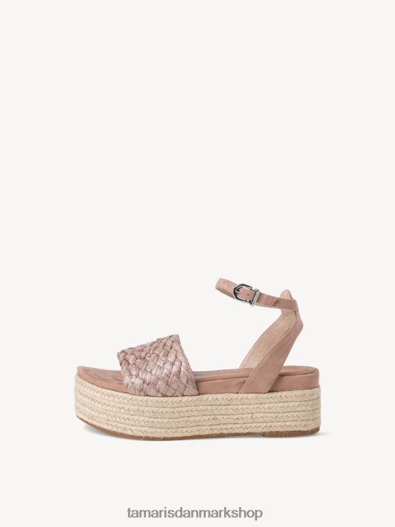 Tamaris Kvinder sandal med hæl - rose/gammel rose vævet XVXV8T1904 sko