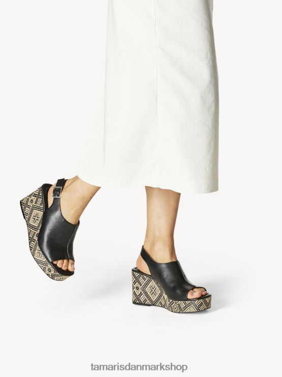 Tamaris Kvinder sandal med hæl - sort XVXV8T1040 sko