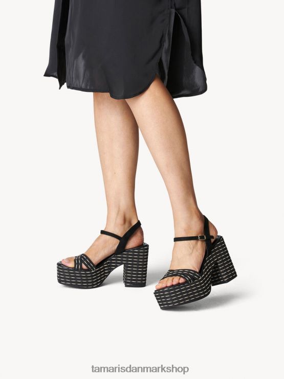 Tamaris Kvinder sandal med hæl - sort XVXV8T129 sko