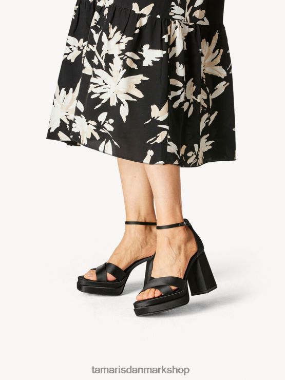 Tamaris Kvinder sandal med hæl - sort XVXV8T568 sko