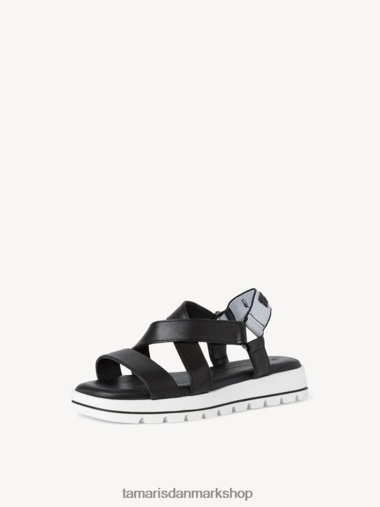 Tamaris Kvinder sandal med hæl - sort/blk lea. XVXV8T1734 sko