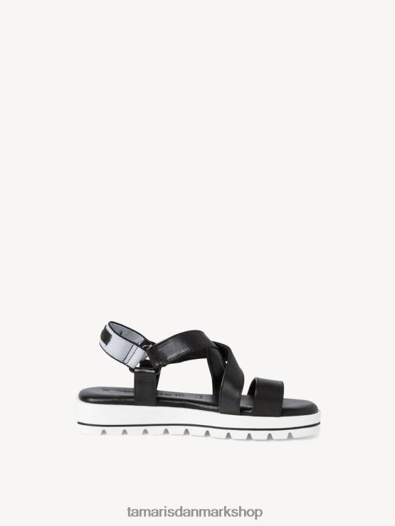 Tamaris Kvinder sandal med hæl - sort/blk lea. XVXV8T1734 sko