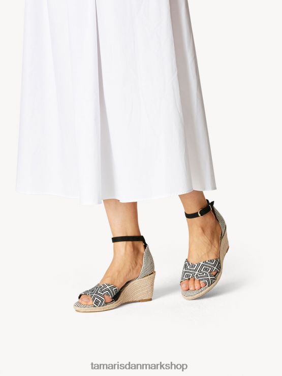 Tamaris Kvinder sandal med hæl - sort/sort kam XVXV8T432 sko