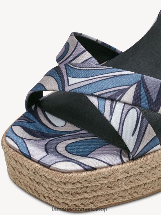 Tamaris Kvinder sandal med hæl - sort/sort kam XVXV8T582 sko