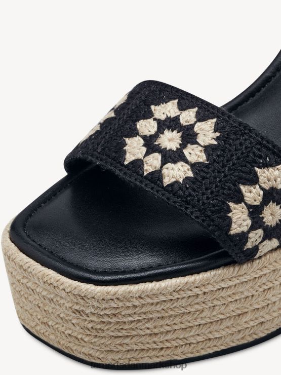 Tamaris Kvinder sandal med hæl - sort/sort kam XVXV8T67 sko