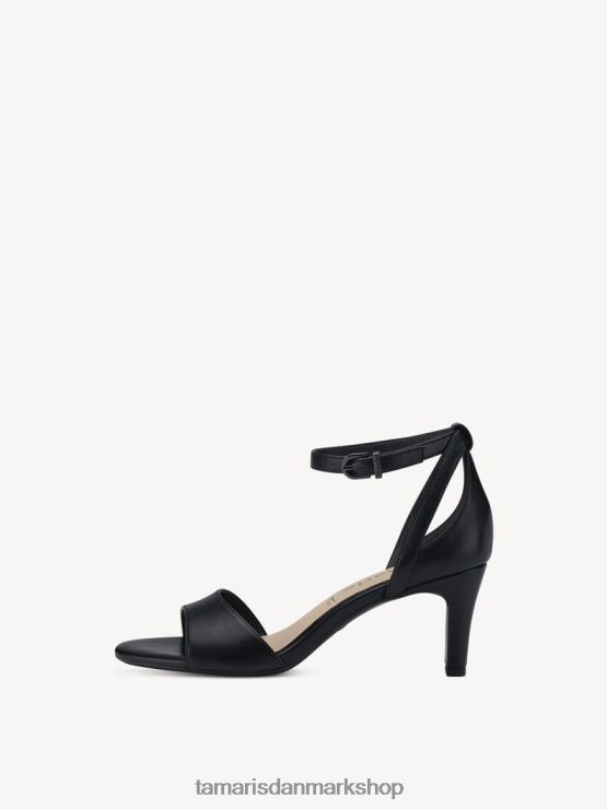 Tamaris Kvinder sandal med hæl - sort/sort mat XVXV8T1364 sko