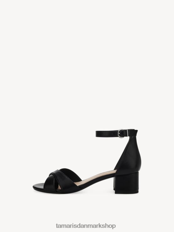 Tamaris Kvinder sandal med hæl - sort/sort mat XVXV8T768 sko