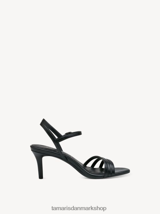 Tamaris Kvinder sandal med hæl - sort/sort mat XVXV8T863 sko