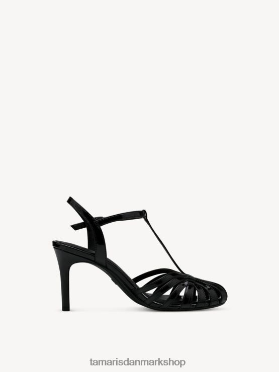 Tamaris Kvinder sandal med hæl - sort/sort patent XVXV8T185 sko