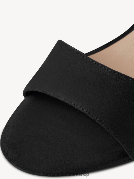 Tamaris Kvinder sandal med hæl - sort/sort ruskind XVXV8T490 sko