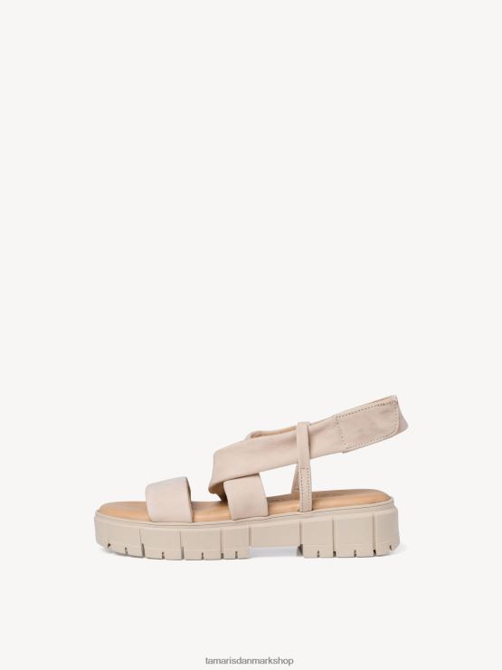 Tamaris Kvinder sandal med hæle i læder - brun/antilope nubuc XVXV8T1908 sko