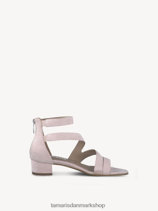 Tamaris Kvinder sandal med hæle i læder - rosa XVXV8T416 sko