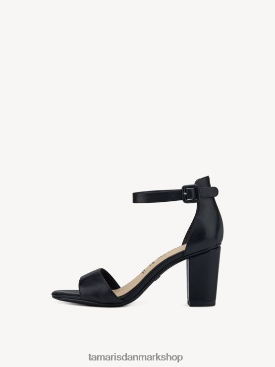 Tamaris Kvinder sandal med hæle i læder - sort XVXV8T1109 sko