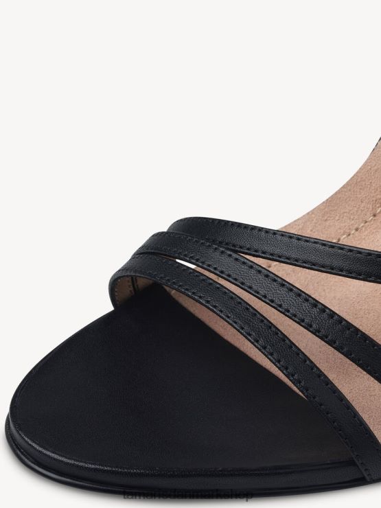 Tamaris Kvinder sandal med hæle i læder - sort XVXV8T1224 sko