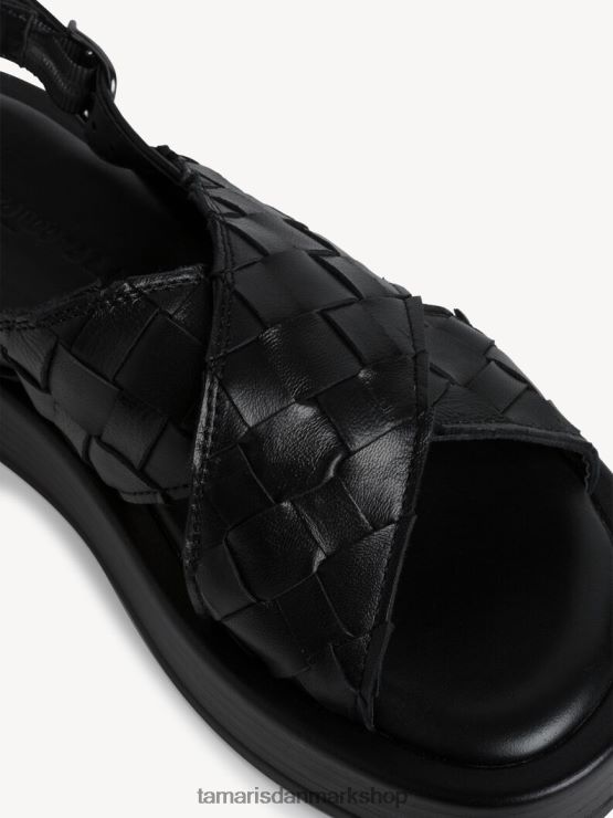 Tamaris Kvinder sandal med hæle i læder - sort XVXV8T1793 sko