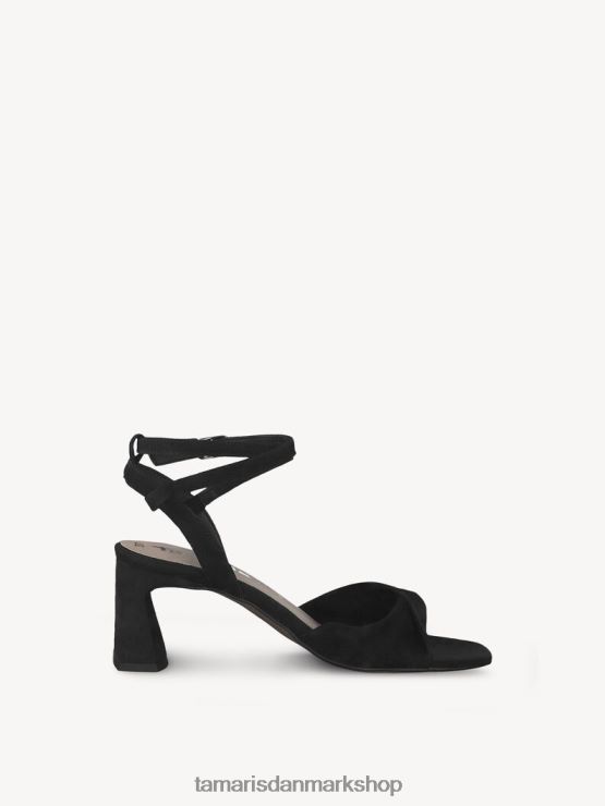 Tamaris Kvinder sandal med hæle i læder - sort XVXV8T2344 sko