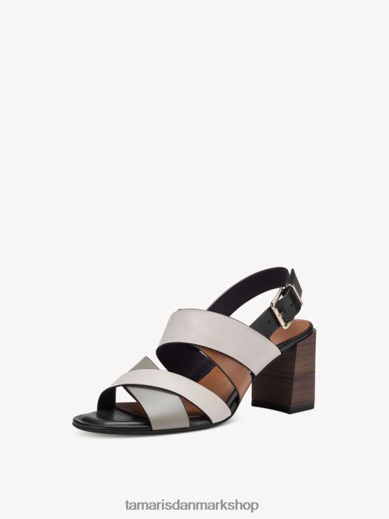 Tamaris Kvinder sandal med læderhæl - beige/elfenben kam XVXV8T1484 sko