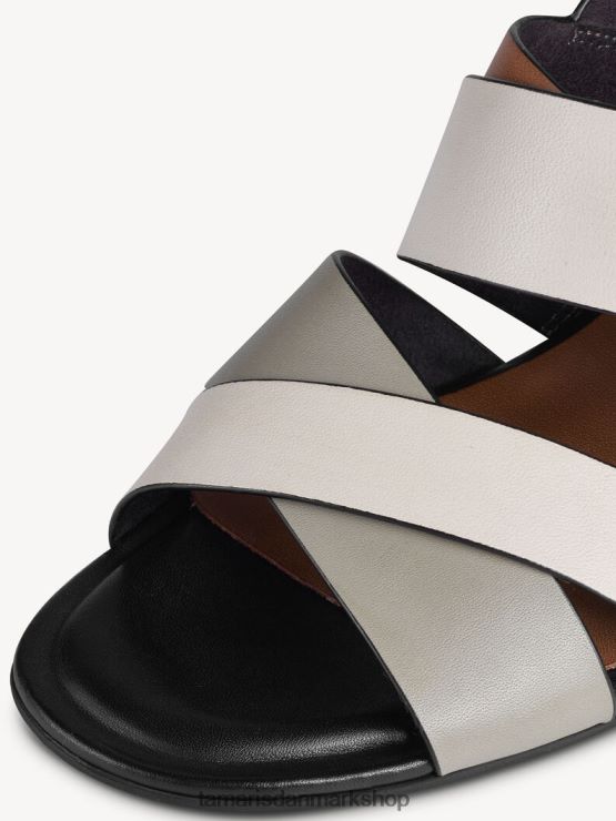 Tamaris Kvinder sandal med læderhæl - beige/elfenben kam XVXV8T1484 sko