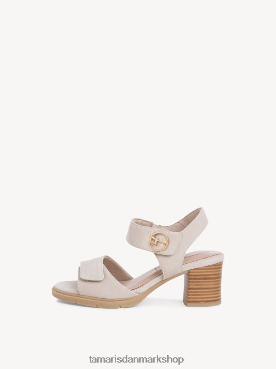 Tamaris Kvinder sandal med læderhælede - beige XVXV8T1271 sko