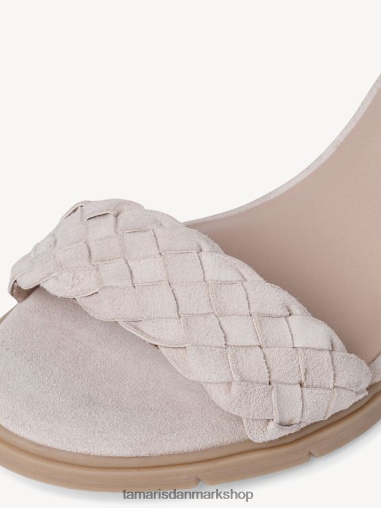 Tamaris Kvinder sandal med læderhælede - beige XVXV8T1375 sko