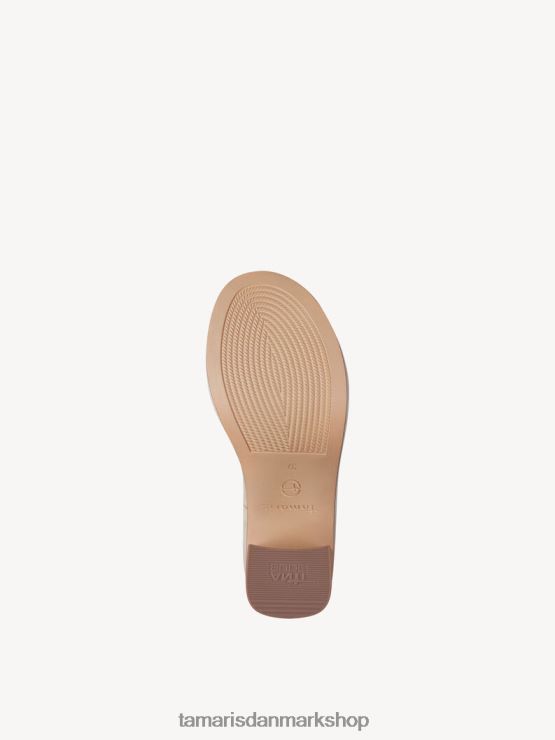 Tamaris Kvinder sandal med læderhælede - beige XVXV8T1842 sko