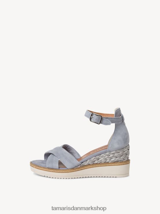 Tamaris Kvinder sandal med læderhælede - blå/lyseblå XVXV8T1531 sko