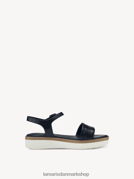 Tamaris Kvinder sandal med læderhælede - blå/marineblå XVXV8T419 sko