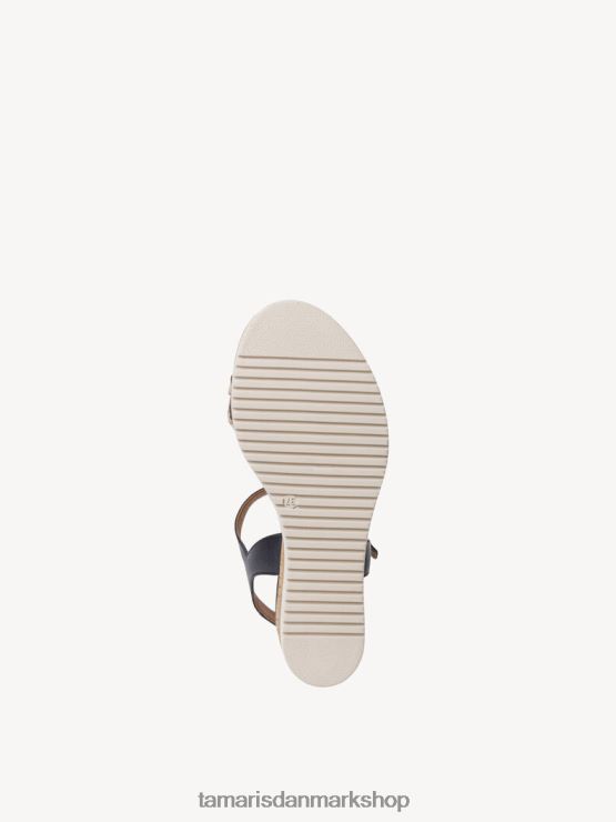 Tamaris Kvinder sandal med læderhælede - blå/marineblå XVXV8T697 sko