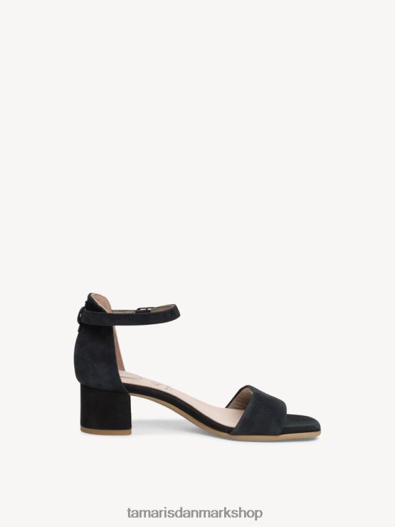 Tamaris Kvinder sandal med læderhælede - blå/marineblå XVXV8T860 sko