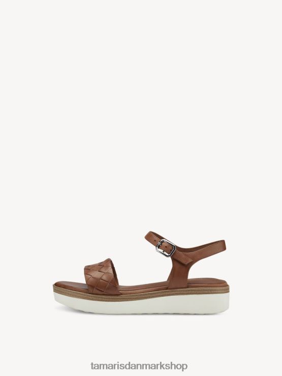 Tamaris Kvinder sandal med læderhælede - brun/møtrik XVXV8T1280 sko
