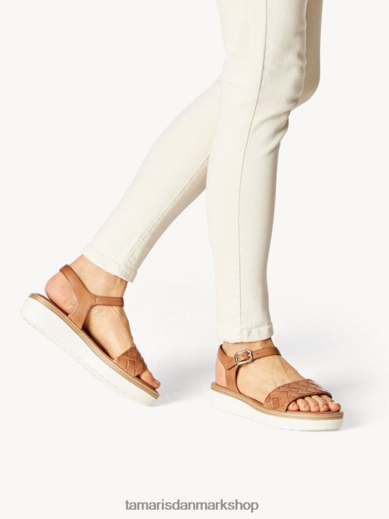 Tamaris Kvinder sandal med læderhælede - brun/møtrik XVXV8T1280 sko