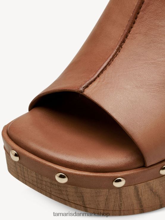 Tamaris Kvinder sandal med læderhælede - brun/møtrik XVXV8T228 sko