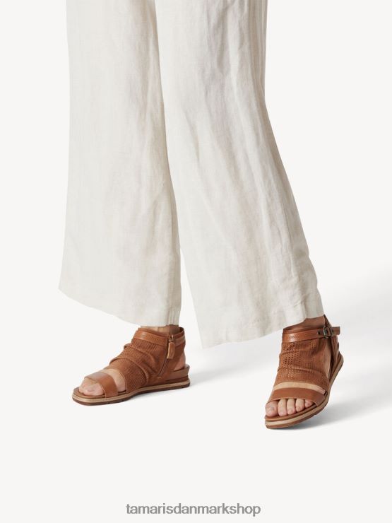 Tamaris Kvinder sandal med læderhælede - brun/mandel XVXV8T1921 sko