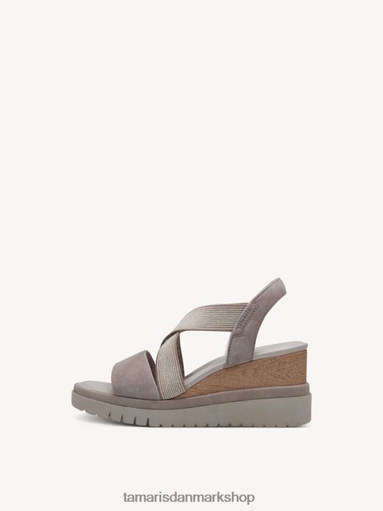 Tamaris Kvinder sandal med læderhælede - brun/mudder XVXV8T1084 sko