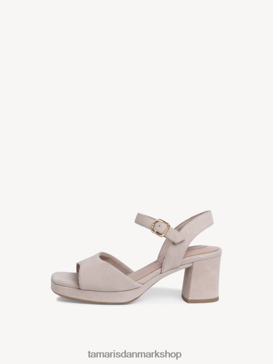 Tamaris Kvinder sandal med læderhælede - brun/taupe XVXV8T1639 sko